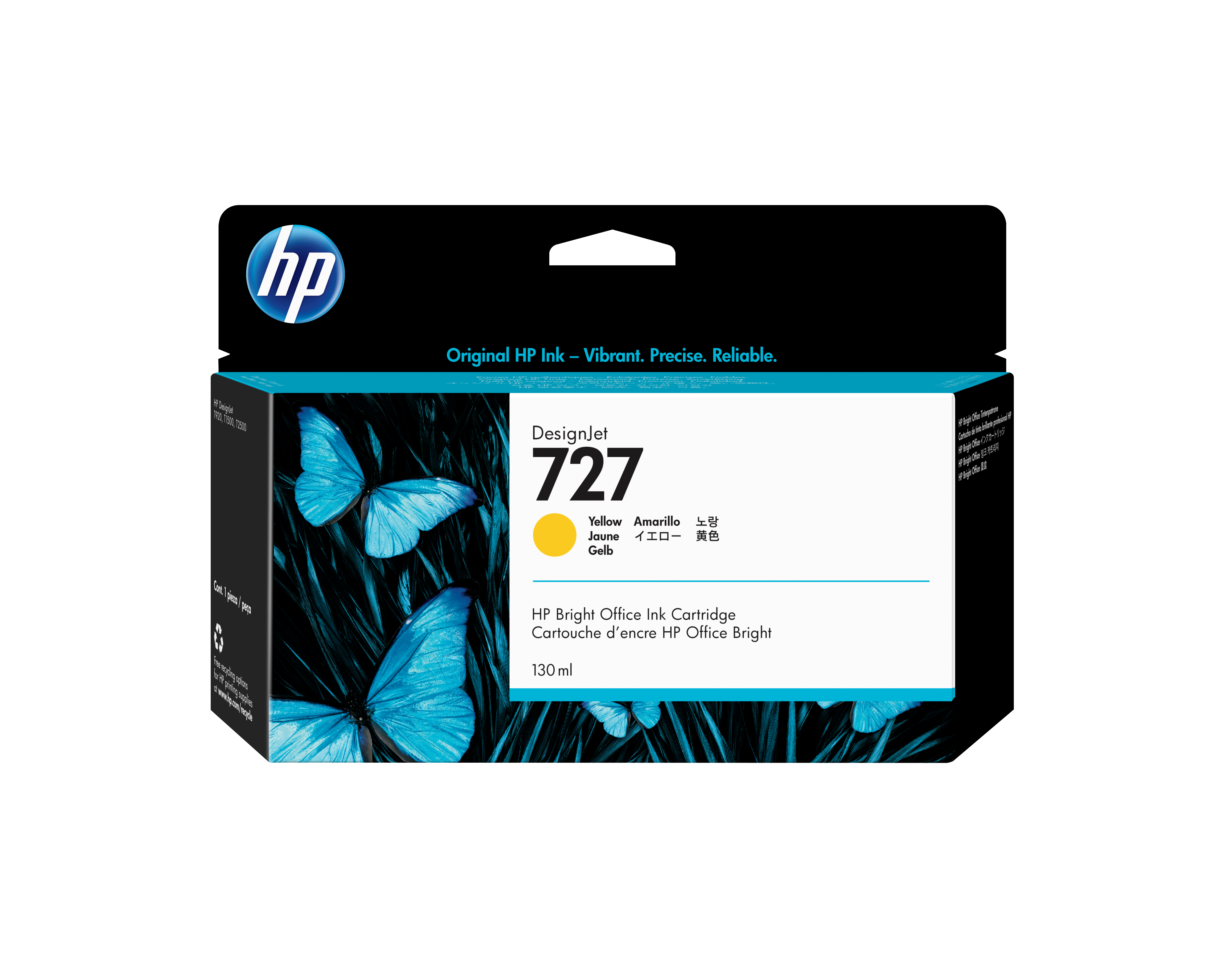 HP 727 Gul Blæk B3P21A billede