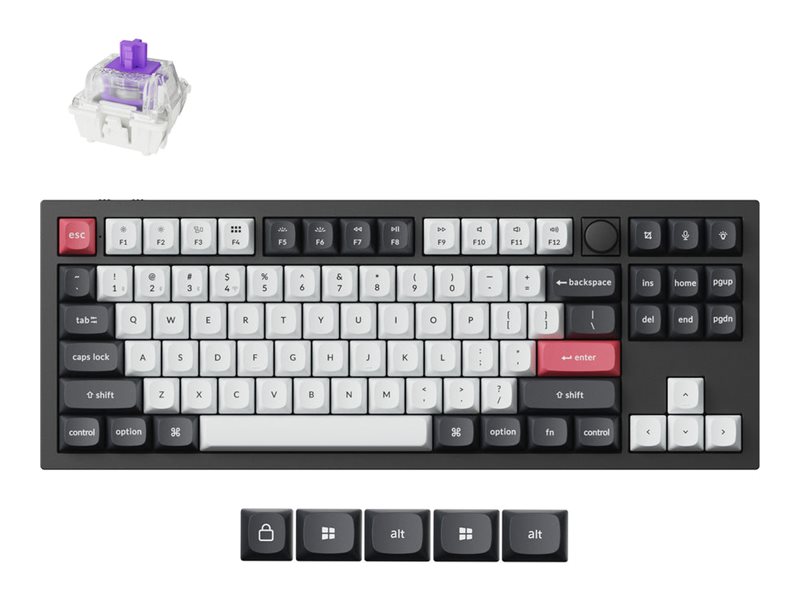 Keychron Q3 HE Tastatur Magnetisk Sydvendt RGB LED Trådløs Kablet