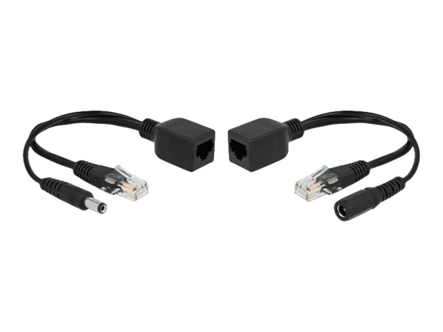 DeLOCK Passive PoE Adapter Set RJ45 DC 5.5 x 2.1 mm