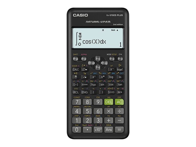 Lommeregner videnskabelig Casio fx-570ES Plus 2 - 417 funktioner, sort