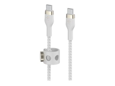 Belkin BOOST CHARGE USB-C to USB-C 2.0 Braided Silicon, 1m, White