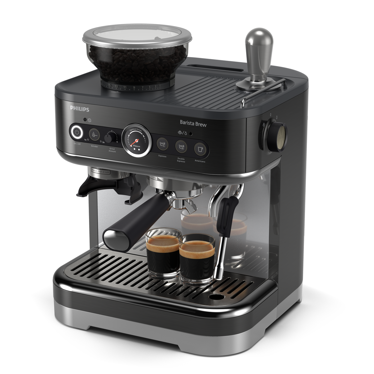 Philips Barista Brew PSA3218 - coffee machine with cappuccinatore - 15 bar - black