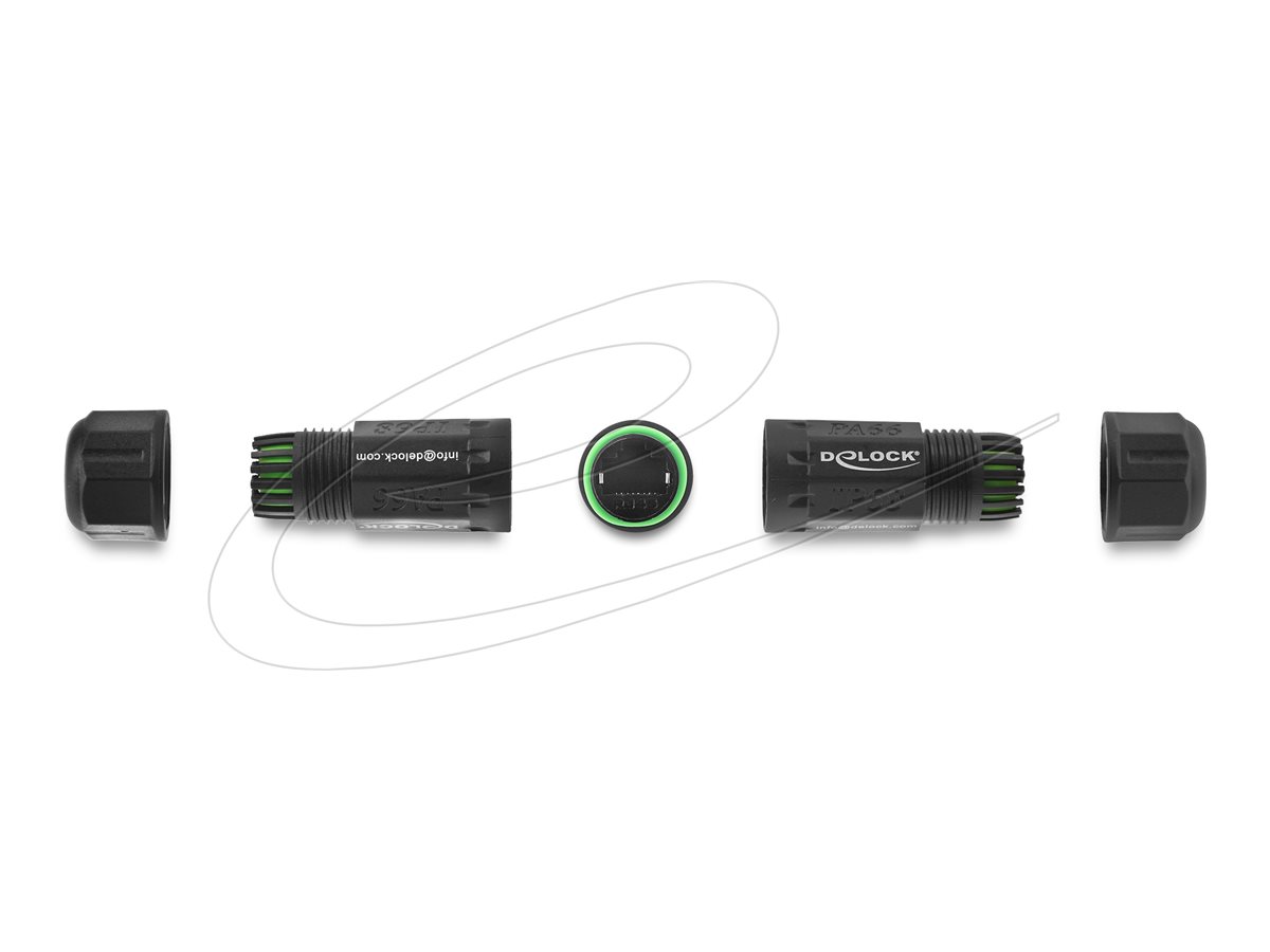 DeLOCK CAT 6 Afskærmet Netværk-konnektor Sort