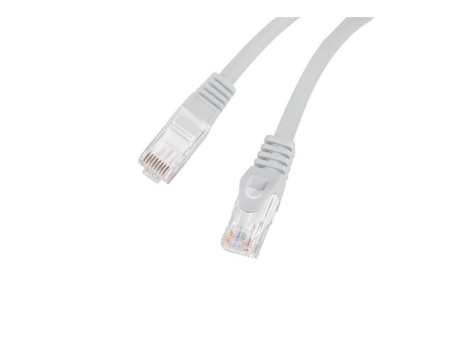 Lanberg - Patchkabel - RJ-45 (han) til RJ-45 (han) - 5.4 mm - UTP - CAT 6 - formet, knastfri - grå - (antal pr. pakke: 28)