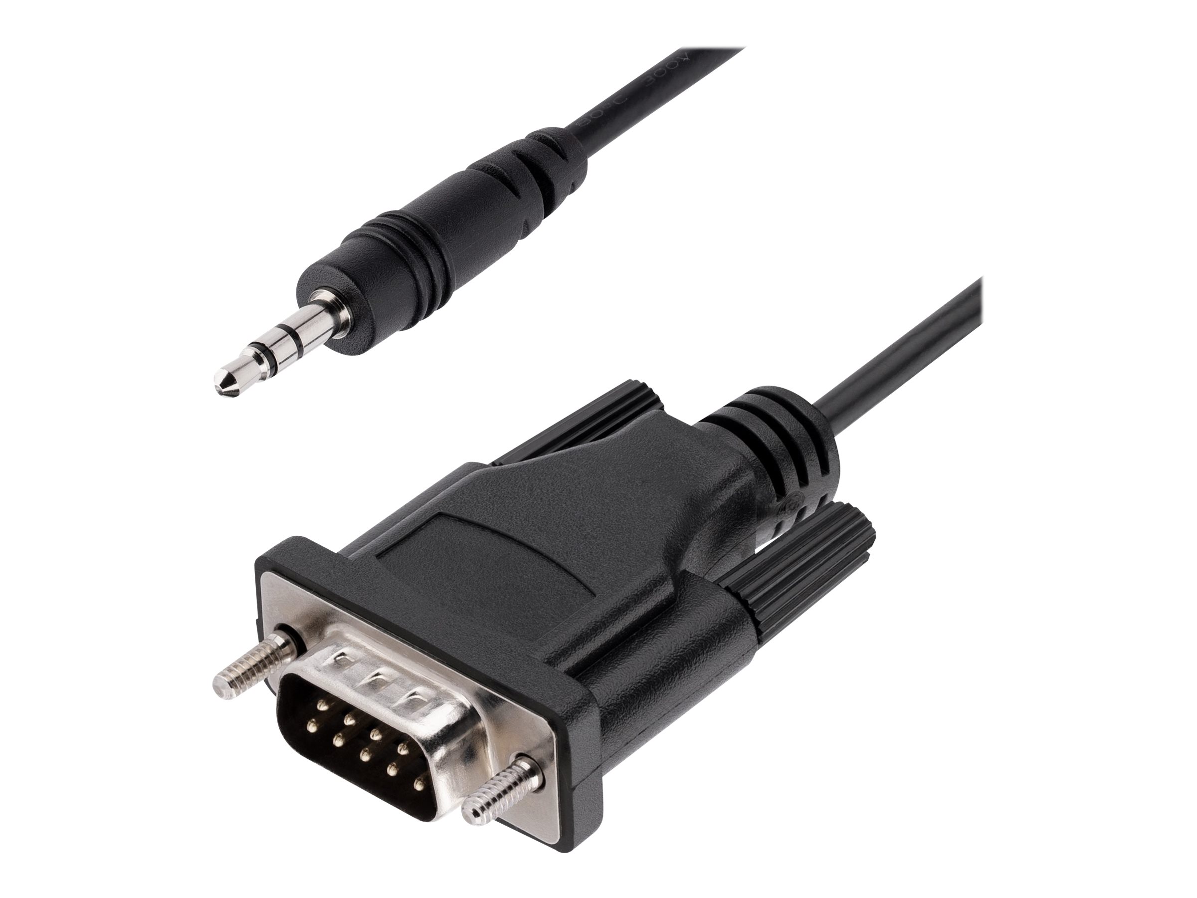 StarTech.com 3ft (1m) DB9 to 3.5mm Serial Cable for Serial Device Configuration, RS232 DB9 Male to 3.5mm Cable for Calibrating Projectors, Digital