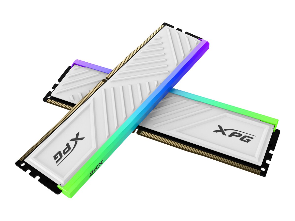 XPG SPECTRIX D35G - DDR4 - sæt - 16 GB: 2 x 8 GB - DIMM 288-PIN - 1600 MT/s / PC4-12800 - CL18 - 1.35 V - hvid
