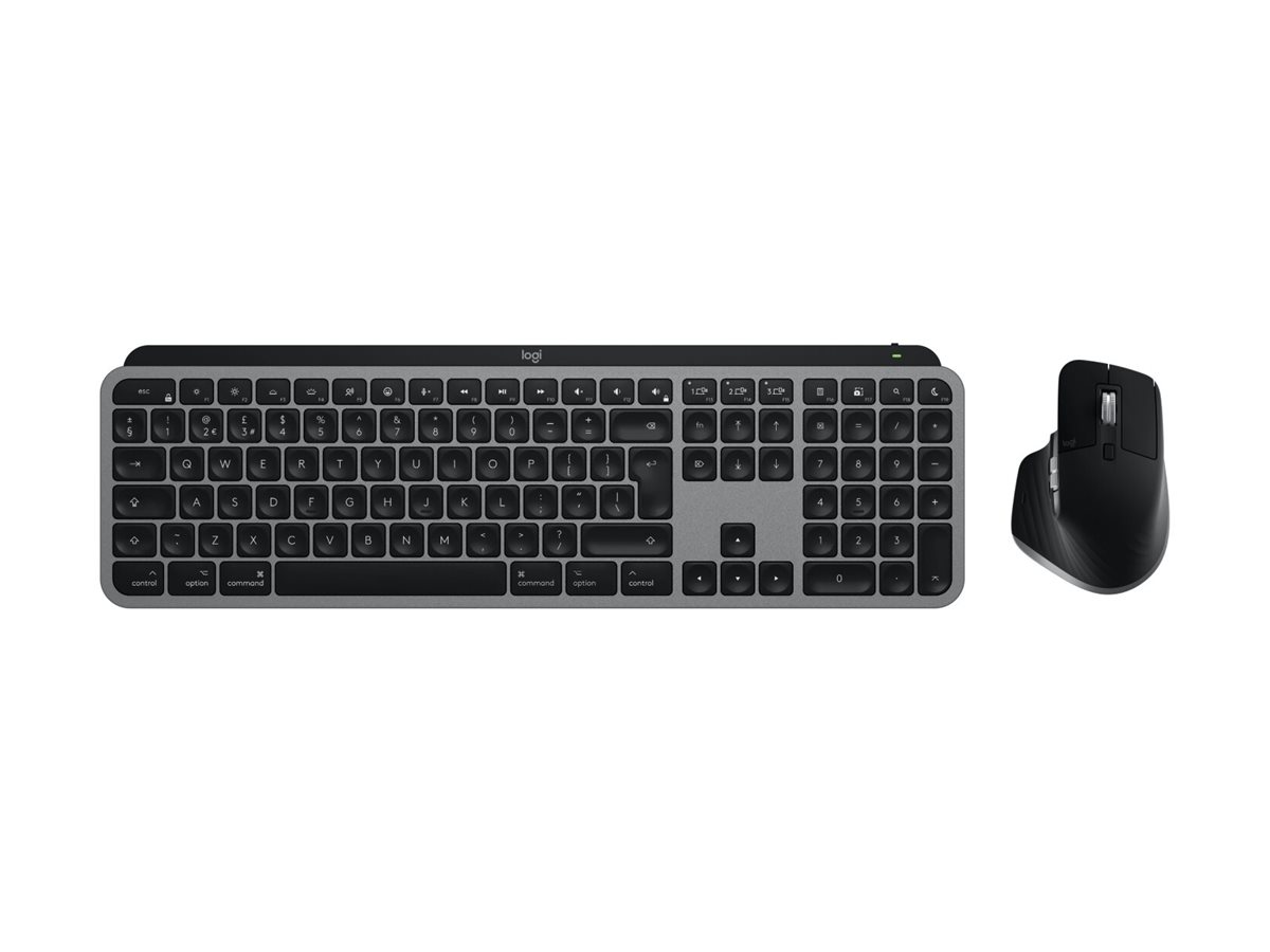 Logitech Master Series MX Keys S Combo for Mac Sæt med mus og tastatur Membran / saks Ja Trådløs Tysk