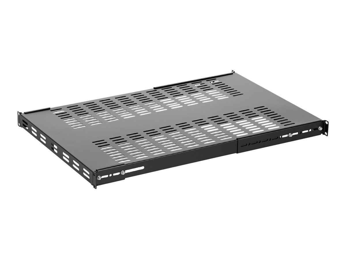 StarTech.com Server Rack Shelf - 1U - Adjustable Mount Depth - Heavy Duty Rackhylde Sort