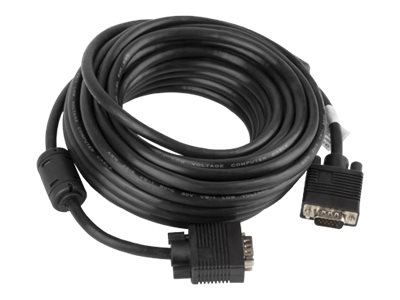 Lanberg 15 pin HD D-Sub (HD-15) han -> 15 pin HD D-Sub (HD-15) han 10 m Sort