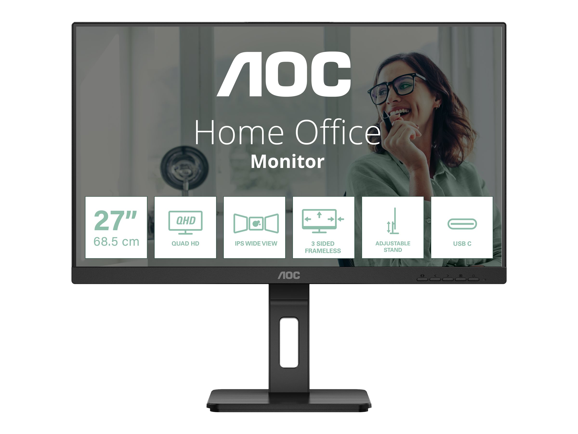 AOC Pro-line Q27P3CV 27" IPS 2560 x 1440 (2K) HDMI DisplayPort USB-C 75Hz