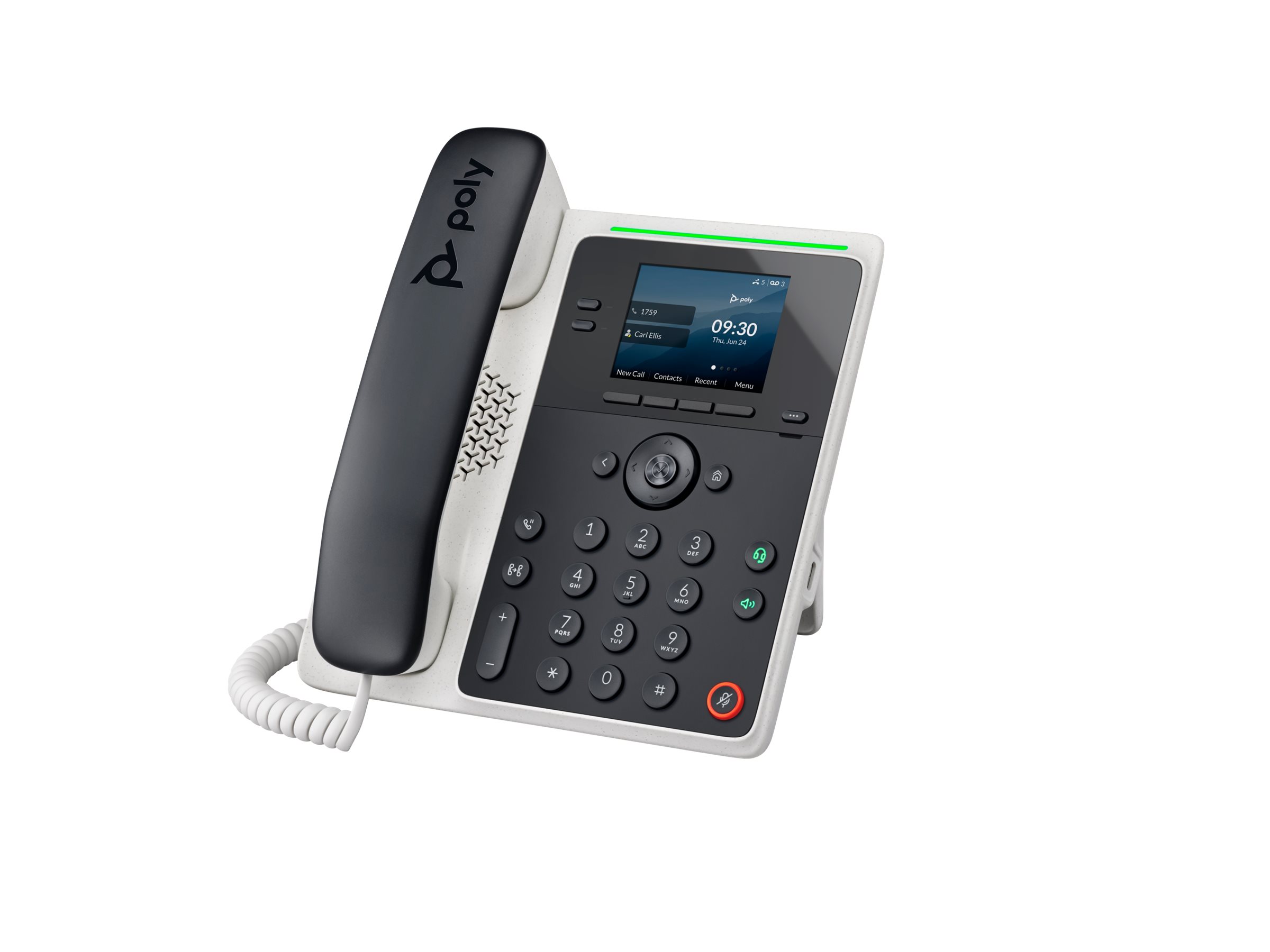 HP Poly Edge E100 - VoIP-telefon med opkalds-ID/opkald venter - 3-vejs opkaldskapacitet - SIP, SDP - midnatsblå, hvid