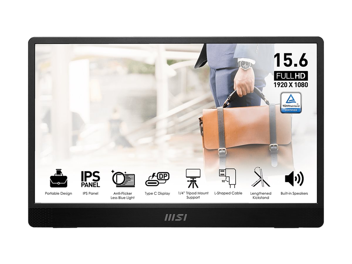 MSI PRO MP161 E2U 16" IPS 1920 x 1080 (Full HD) Mini HDMI USB-C 60Hz