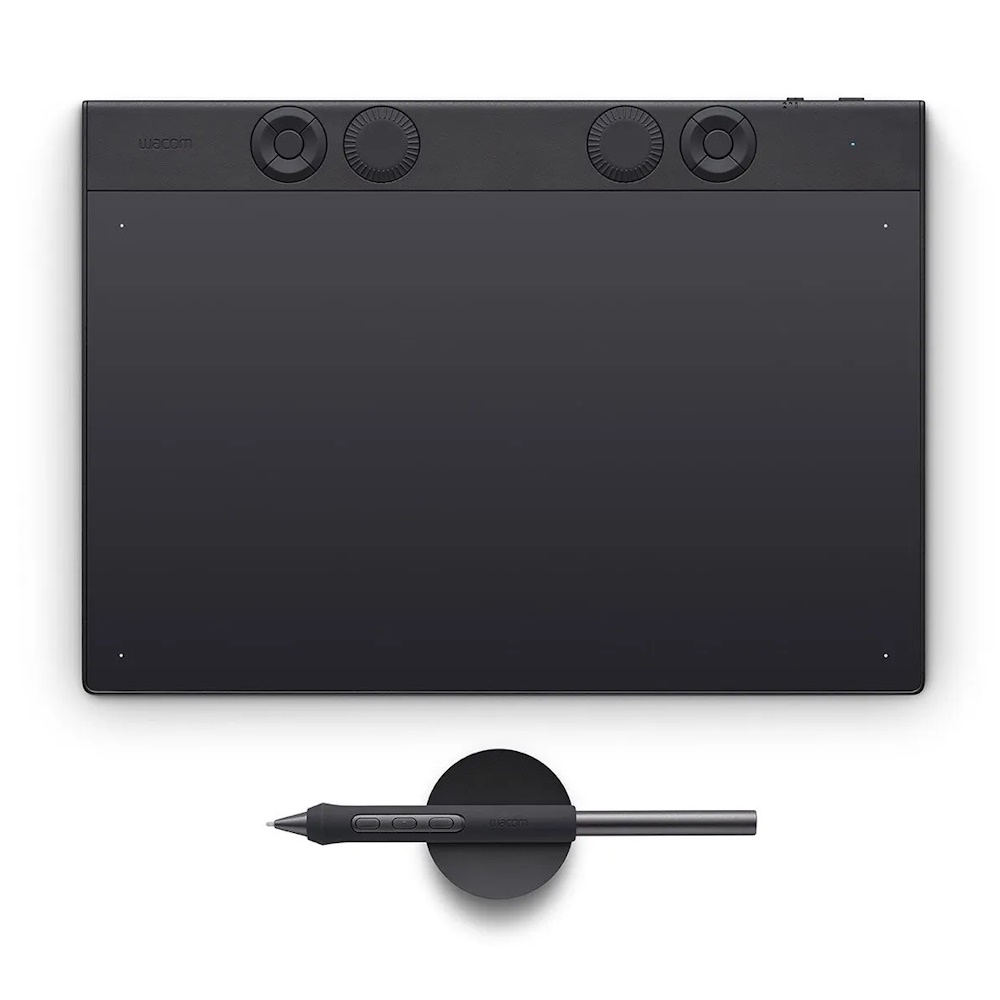 Wacom Intuos Pro Medium - Digitizer - højre- og venstrehåndet - 26.3 x 14.8 cm - elektromagnetisk - 10 knapper - trådløs, kablet - USB, Bluetooth