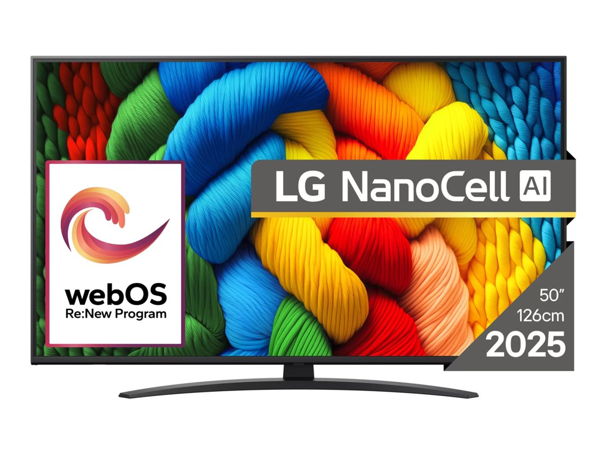 LG 50NANO81A3A - 50 Diagonal klasse Nano81 Series LED-bagbelyst LCD TV - Smart TV - webOS - 4K UHD (2160p) 3840 x 2160 - HDR - Direct LED, Nano Cell AI Display