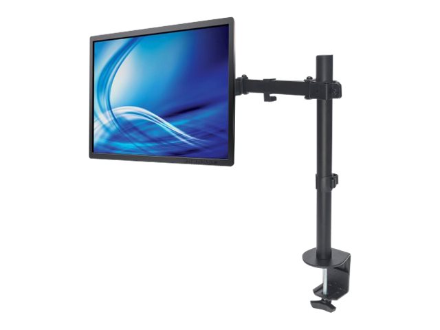 Manhattan TV & Monitor Mount, Desk, Full Motion, 1 screen, Screen Sizes: 10-27", Black, Clamp Assembly, VESA 75x75 to 100x100mm, Max 8kg, Lifetime
