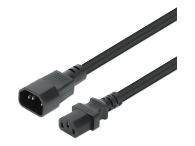 Manhattan Power IEC 60320 C13 Strøm IEC 60320 C14 Sort 5m Forlængerkabel til strøm