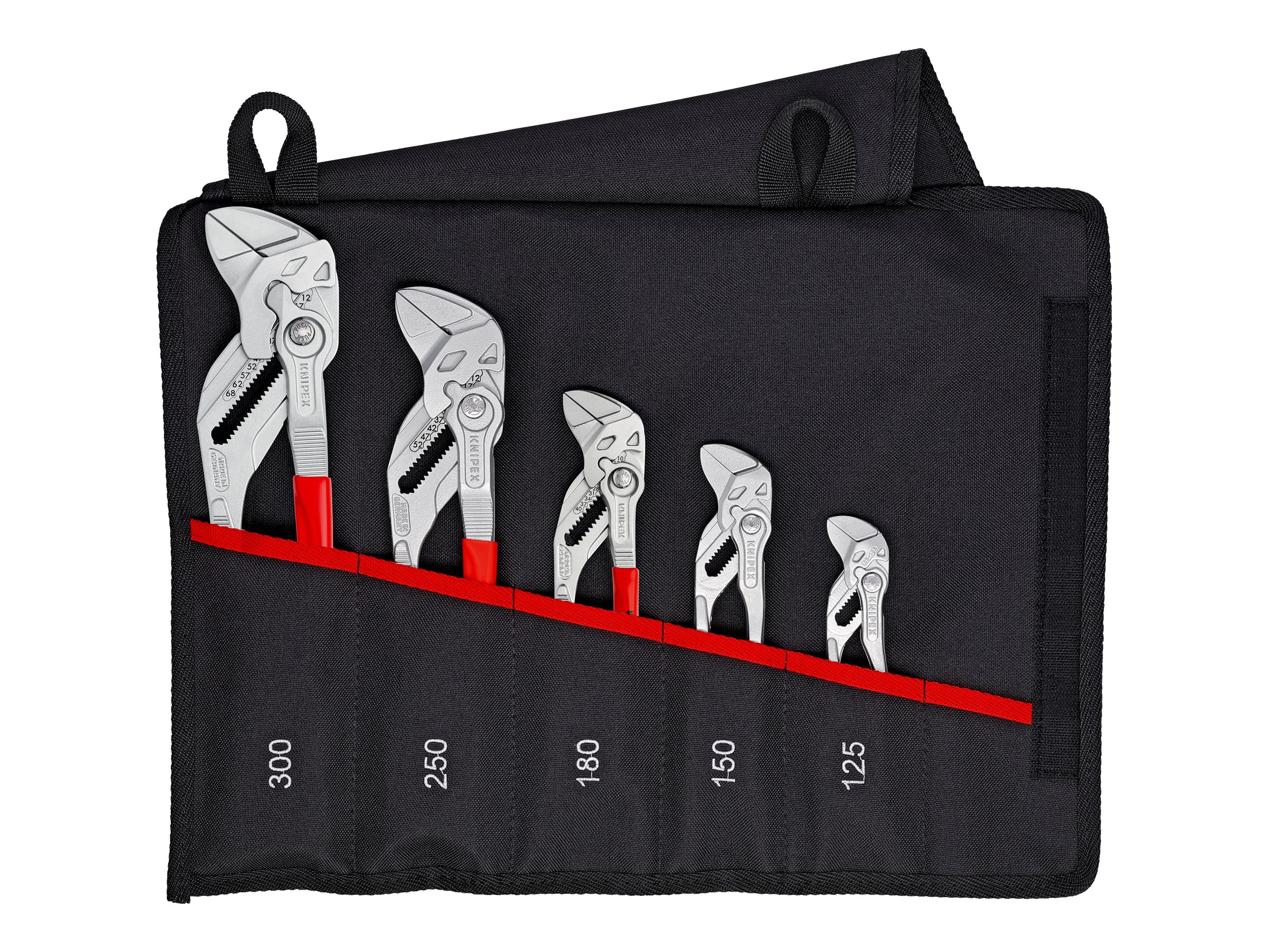 KNIPEX - Tunge og rilletangssæt - 5 stykker - i værktøjsrulle