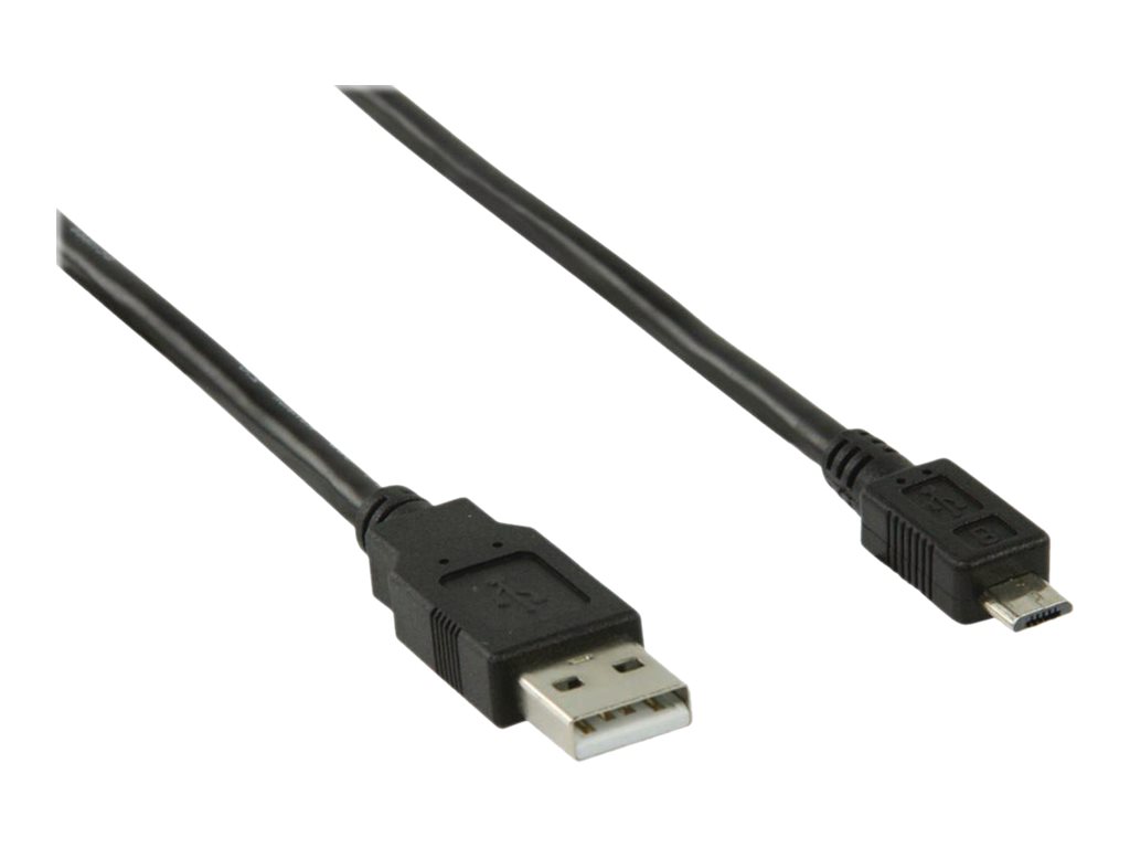 Nedis USB-kabel | USB 2.0 | USB-A Han | USB Micro-B han | 480 Mbps | Nikkelplateret | 3.00 m | Runde | PVC | Sort | Box