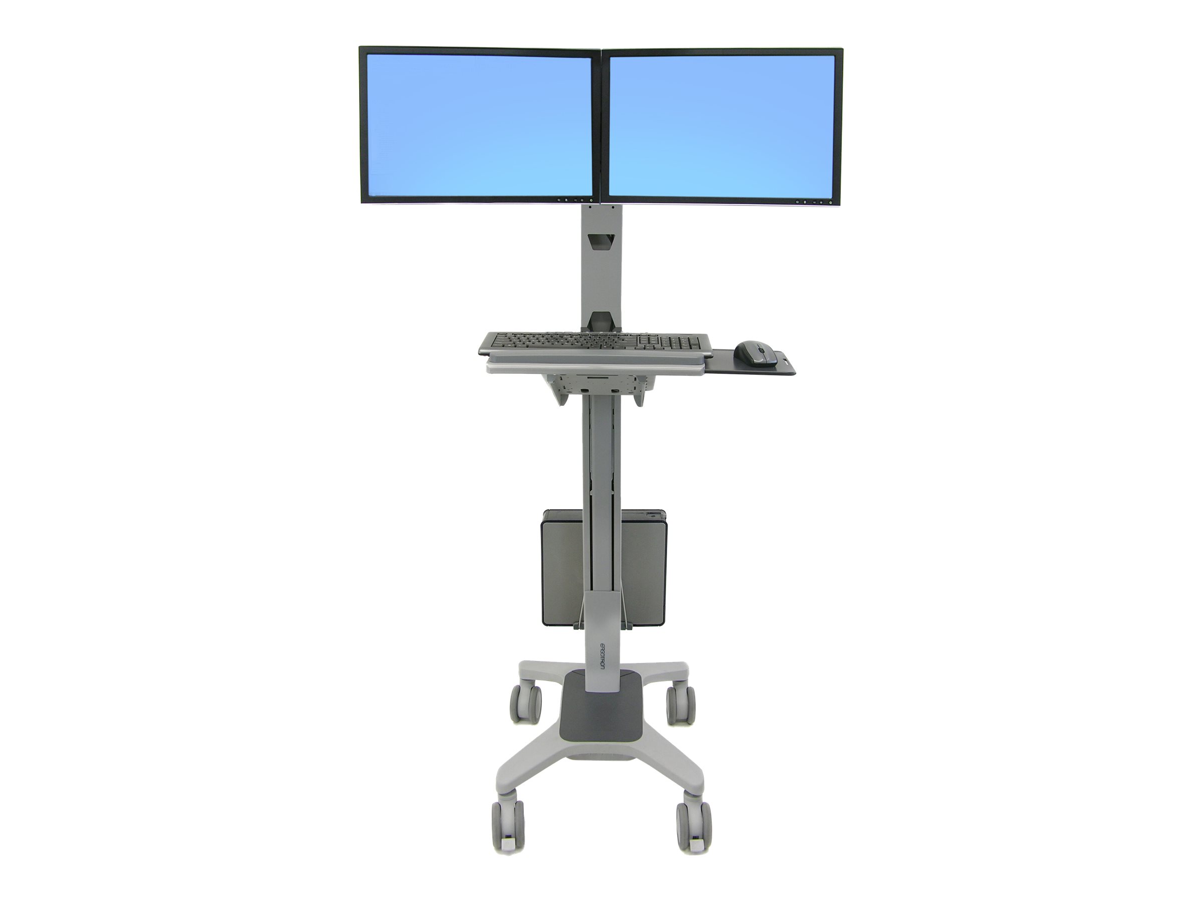 Ergotron Neo-Flex Dual WideView WorkSpace Vogn med hjul LCD-display/tastatur/mus/CPU/scanner Op til 22"