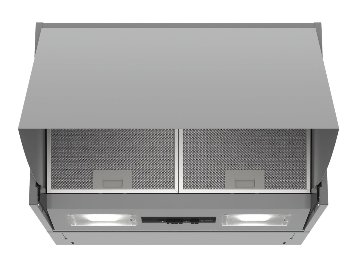 Bosch Serie | 2 DEM66AC00 - Hætte - integreret - bredde: 60 cm - dybde: 27.1 cm - udsugning & recirculation - sølv
