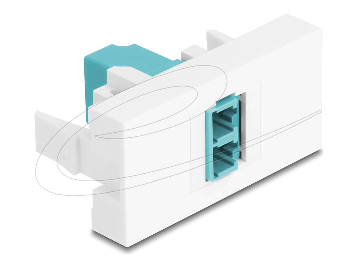 Delock Easy 45 - klik i-modul - 1 gang - akvamarin, hvid