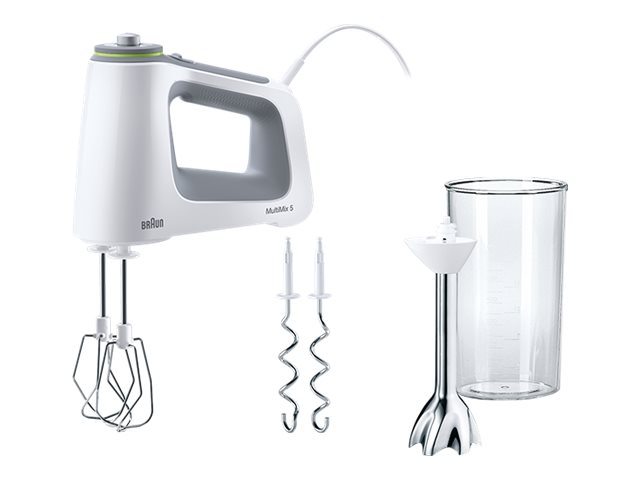 Braun MultiMix 5 HM 5107 WH - Håndmixer - 750 W - hvid/grå