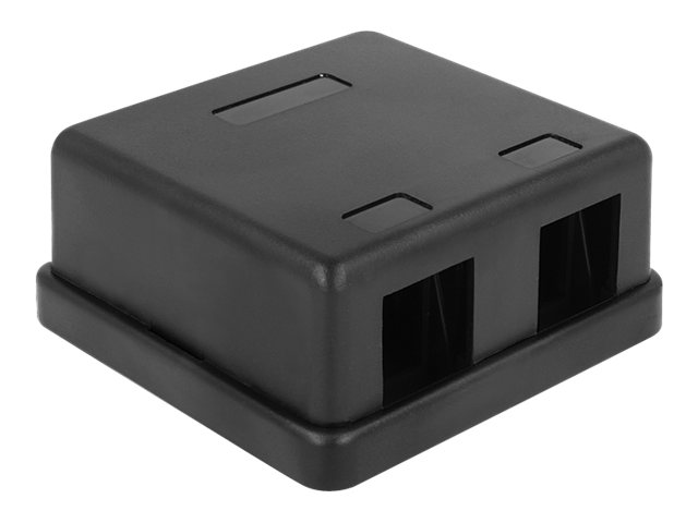 DeLOCK Keystone boks, 2 porte, plast, sort