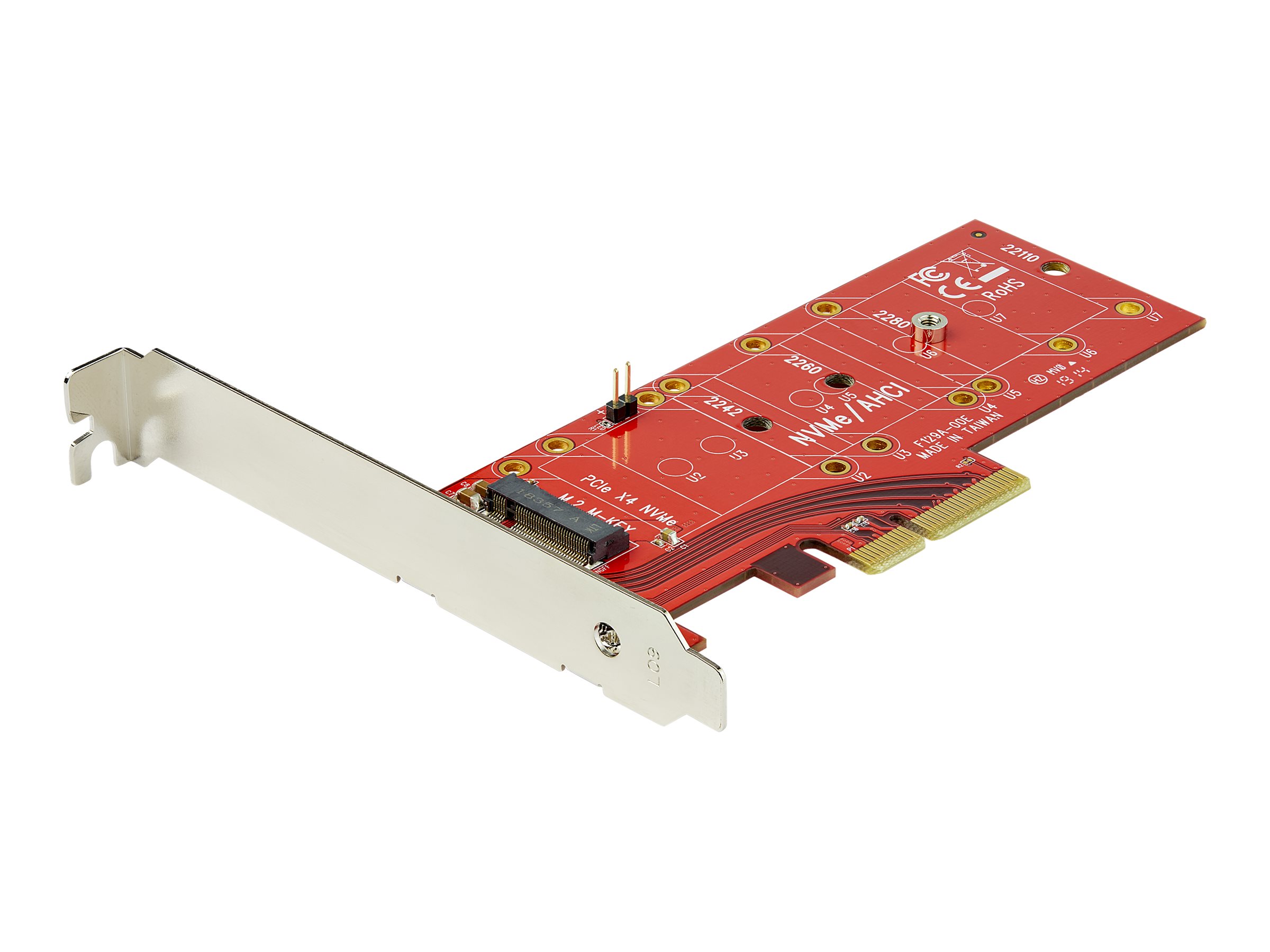 StarTech.com M2 PCIe SSD Adapter - x4 PCIe 3.0 NVMe / AHCI / NGFF / M-Key - Low Profile and Full Profile - SSD PCIe M.2 Adapter (PEX4M2E1) billede