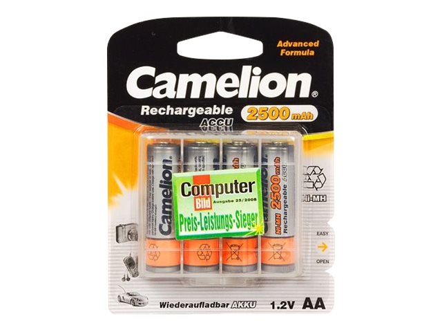 Camelion AA type Batterier til generelt brug (genopladelige) 2500mAh 4