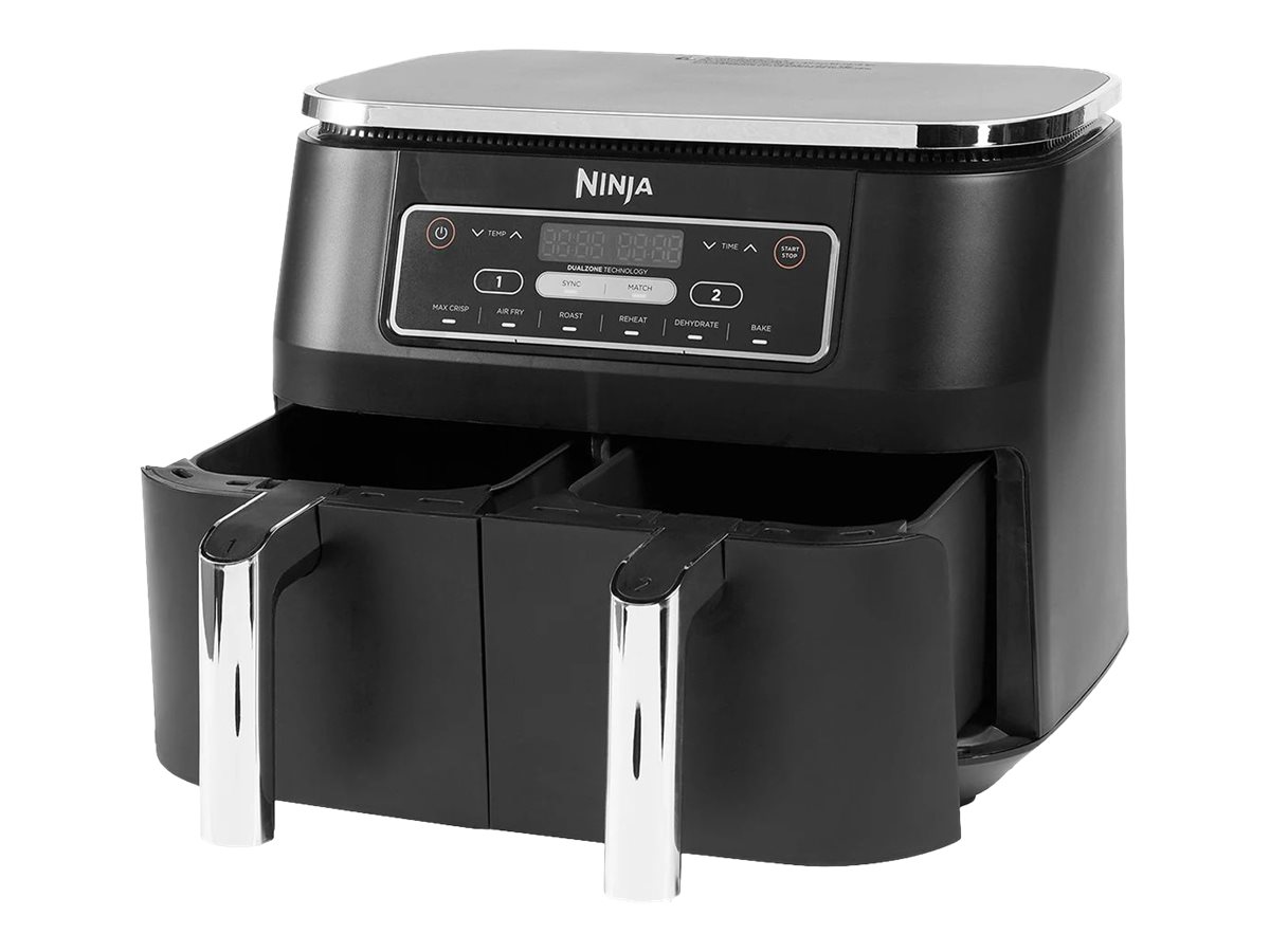 Nutri Ninja Foodi Dual Zone hot air fryer AF300EU (black, 2,400 watts)