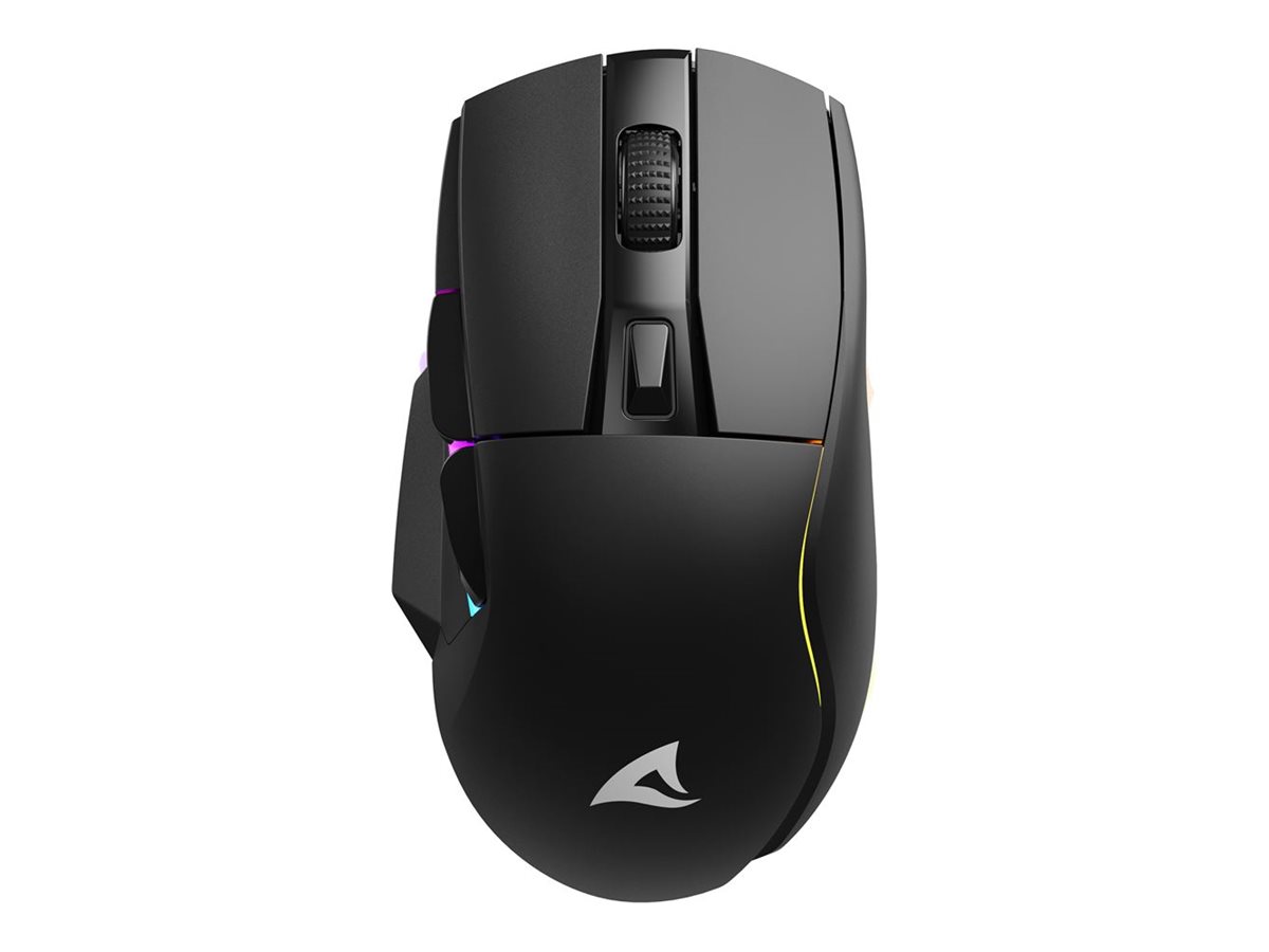 Gaming mus Sharkoon SGM50W - trådløs RF/USB, optisk, 6.400 DPI (højrehånd)