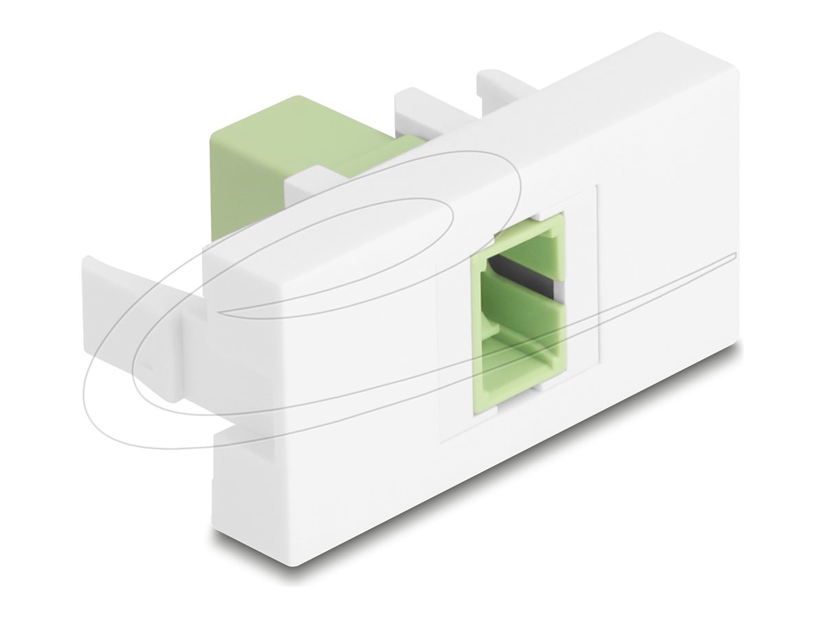 Delock Easy 45 - klik i-modul - 1 gang - limegrøn, hvid