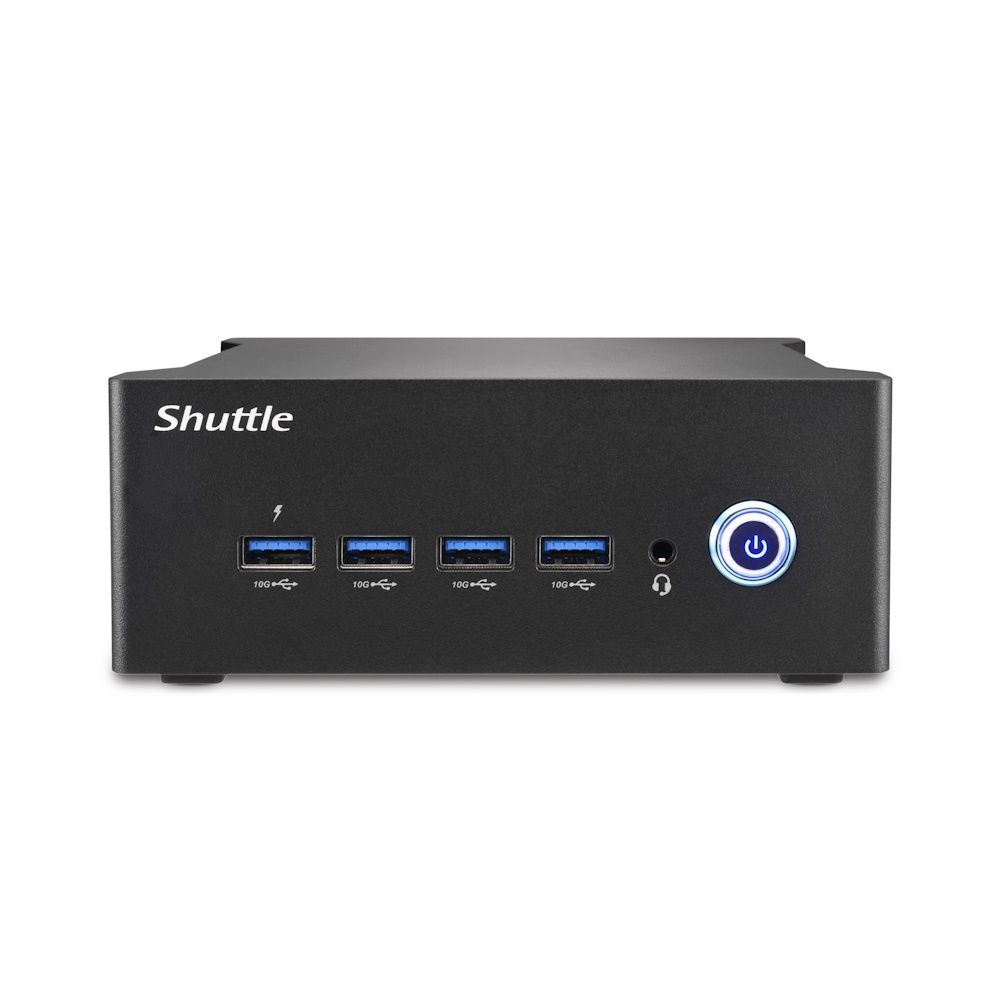 Shuttle XPC nano NT10H5 - Barebone - mini PC 1 x Core Ultra 5 125H / op til 4.5 GHz - RAM 0 GB - Intel Arc Graphics - Gigabit Ethernet, 2.5 Gigabit Ethernet - sort