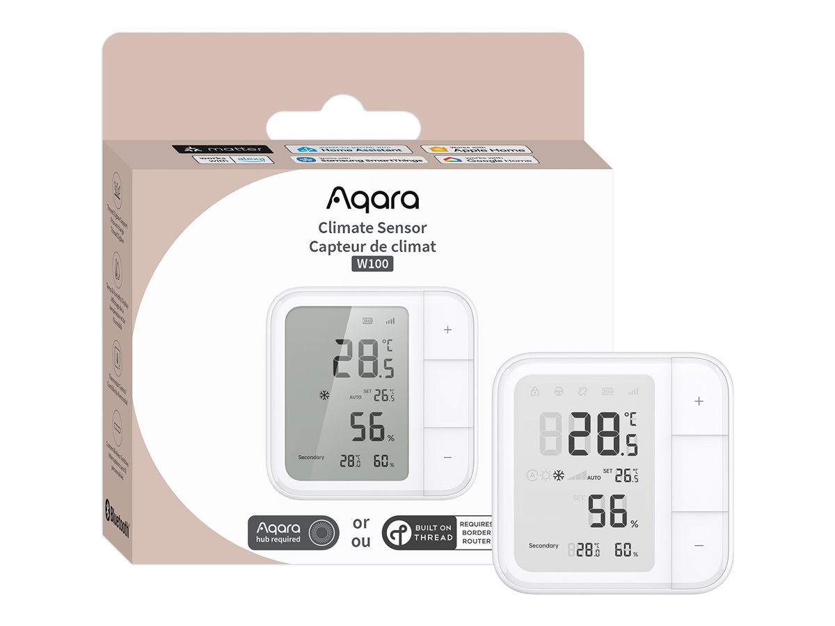 Aqara Climate Sensor W100, temperatur- og fugtighedsmler, Zigbee & Thread