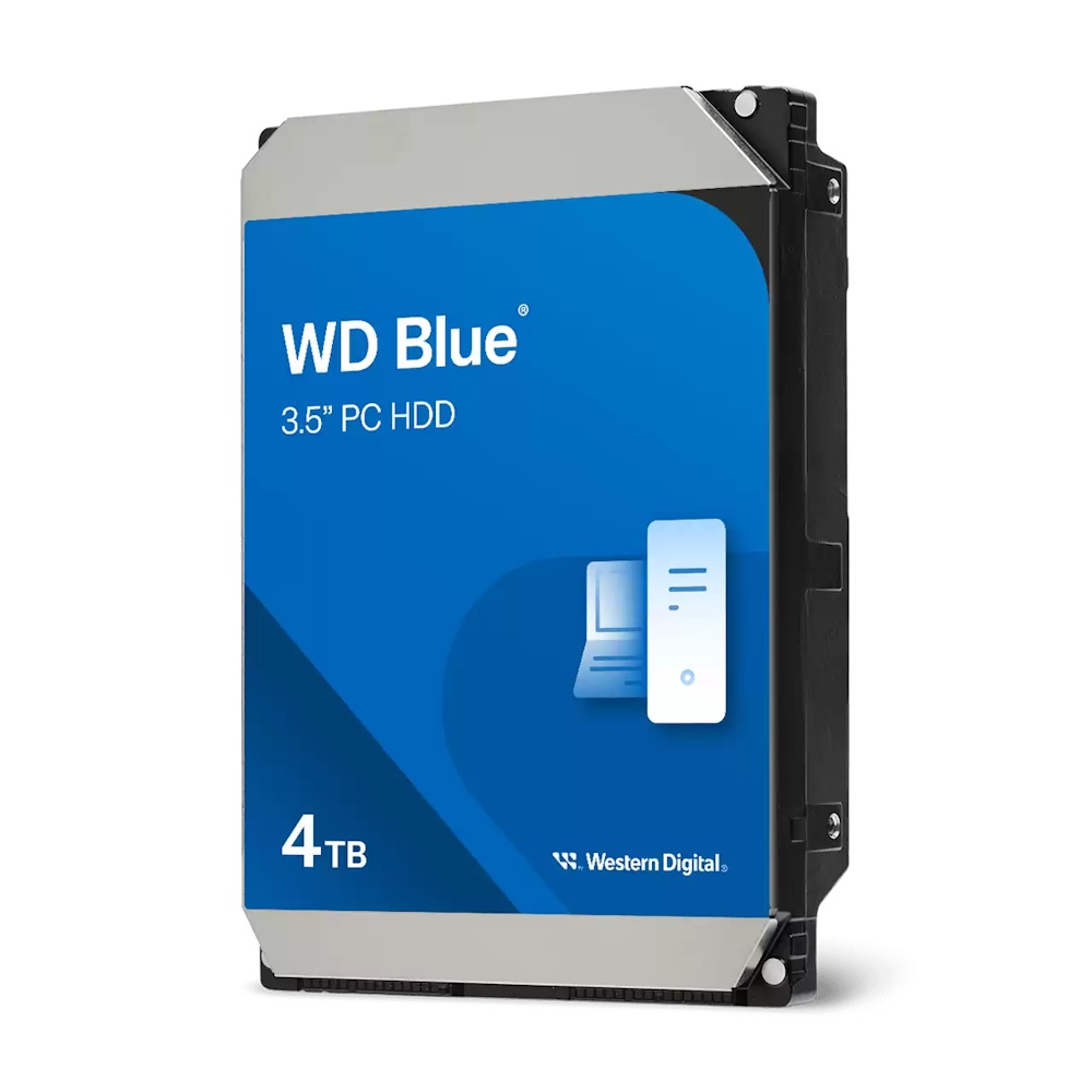 WD Blue - Harddisk - 4 TB - intern - 3.5 - SATA 6Gb/s - 5400 rpm - buffer: 128 MB