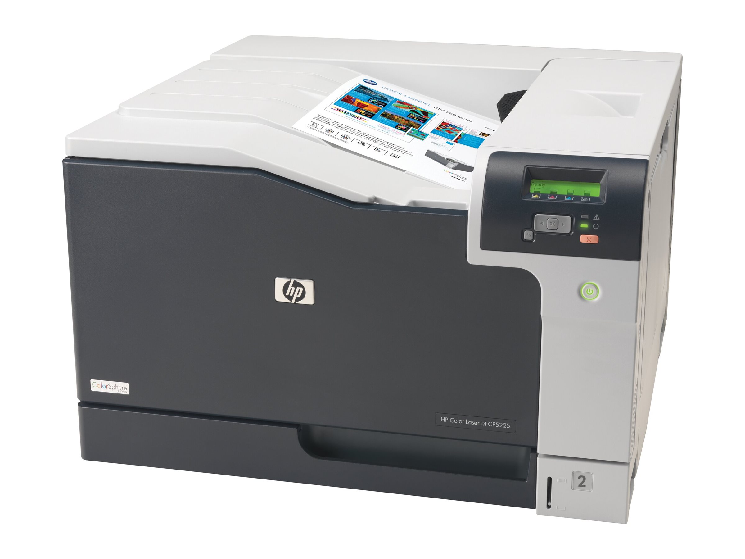 HP Color LaserJet Professional CP5225dn - Printer - farve - Duplex - laser - A3 - 600 dpi - op til 20 spm (mono) / op til 20 spm (farve) - kapacitet: 350 ark - USB, LAN