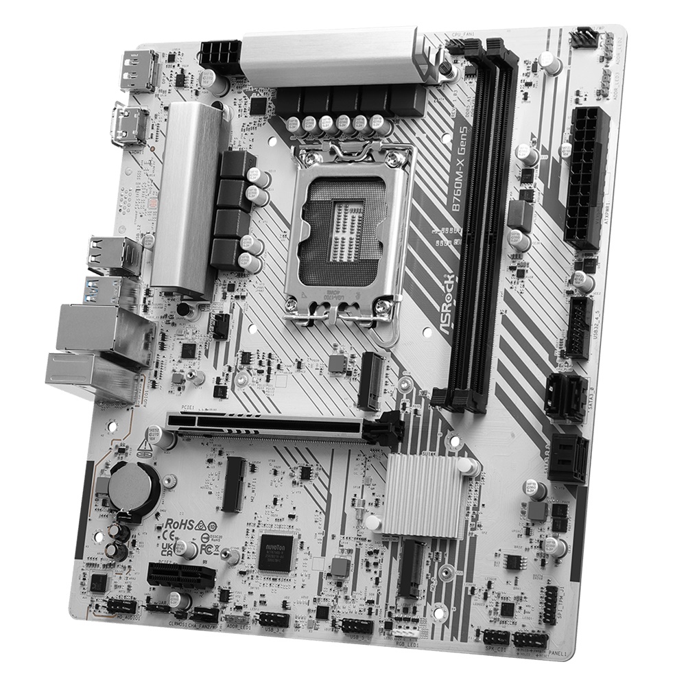 Asrock B760M-X Gen5, Intel, LGA 1700, Intel Core i5 12th Gen, Intel Core i5 13th Gen, Intel Core i5 14th Gen, Intel Core i3 14th Gen,..., DDR5-SDRAM, 128 GB, SO-DIMM