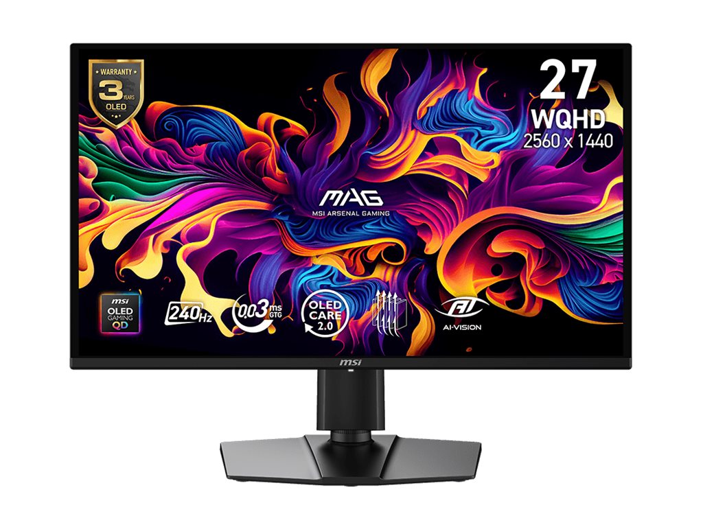 MSI MAG 274QP QD-OLED X24 26.5" OLED 2560 x 1440 (2K) HDMI DisplayPort 300 Hz