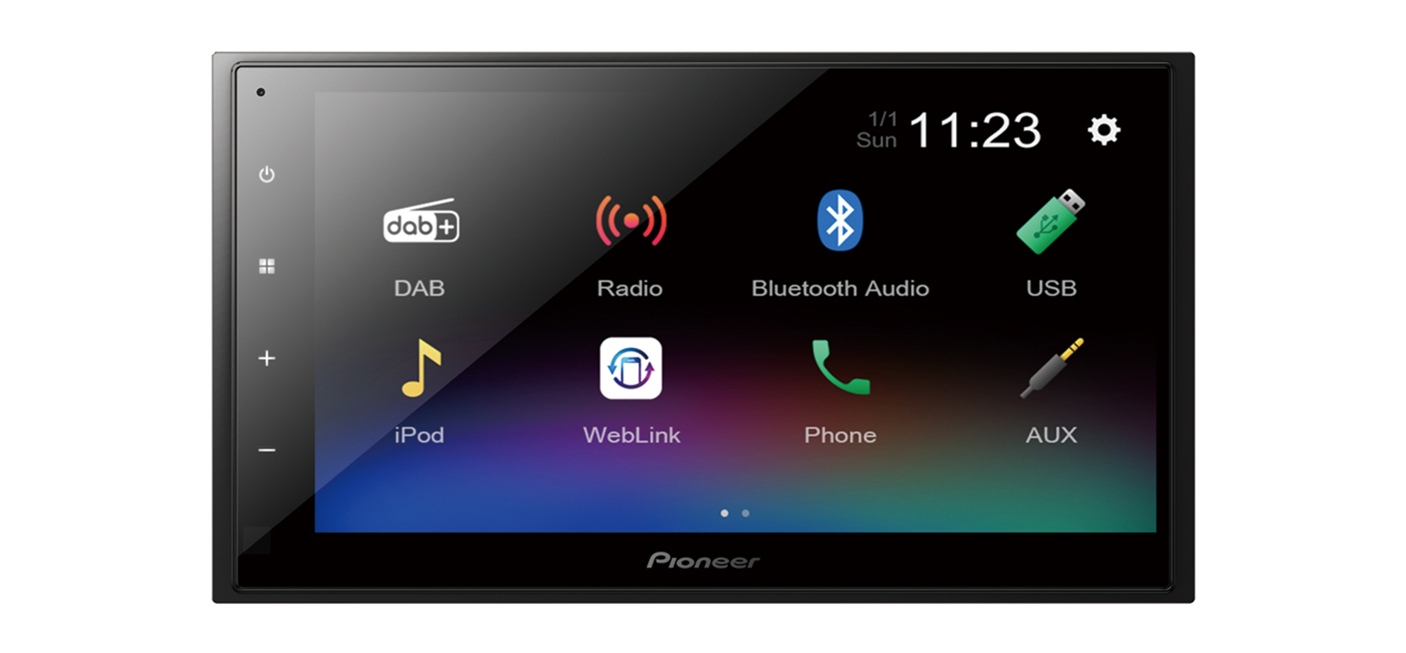 Pioneer DMH-A340DAB bilradio med DAB+, Bluetooth og touchskærm