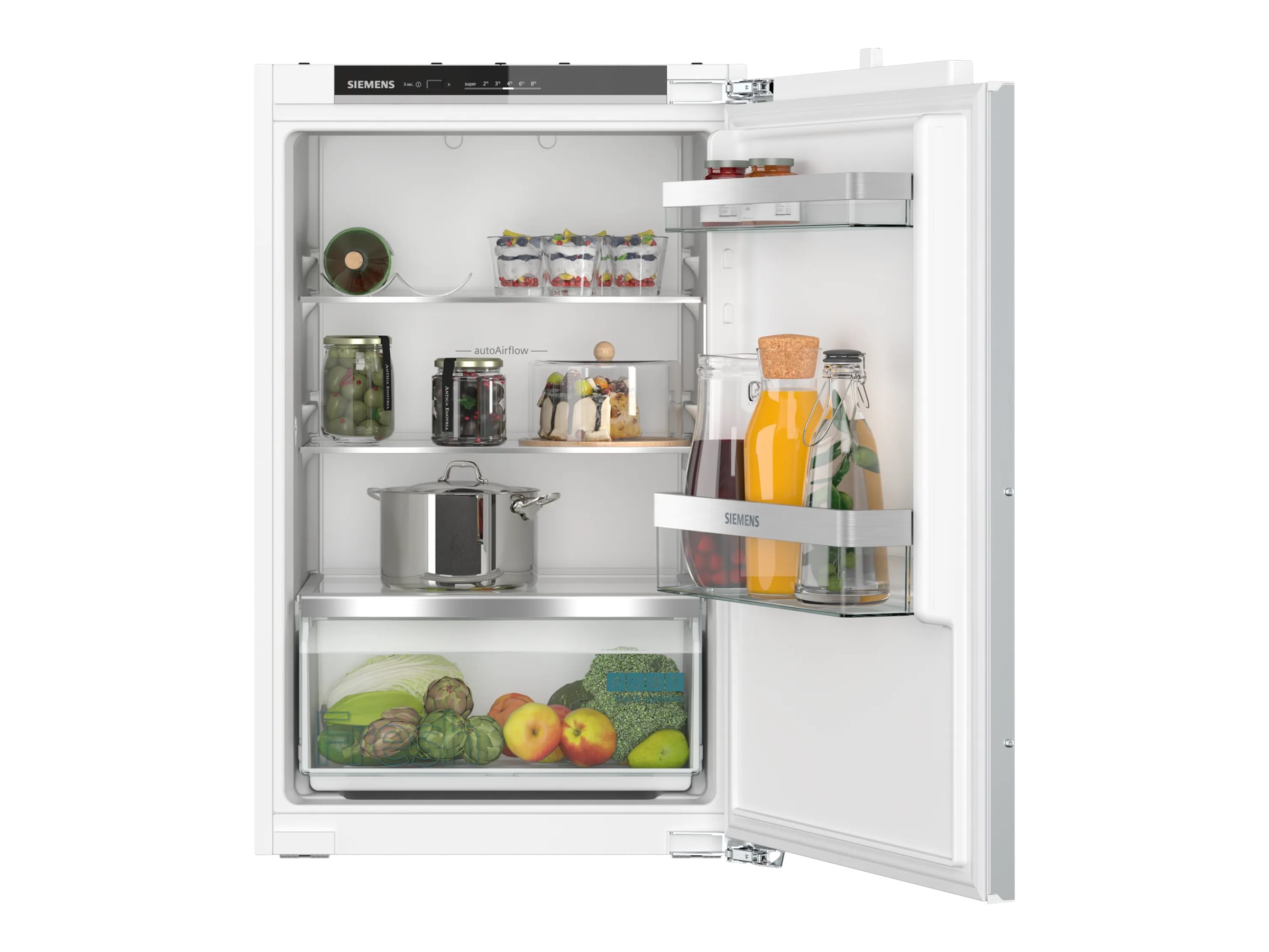 Siemens iQ300 KI21RVFE0 - Køleskab - til indbygning - niche - bredde: 56 cm - dybde: 55 cm - højde: 88 cm - 136 liter - Klasse E