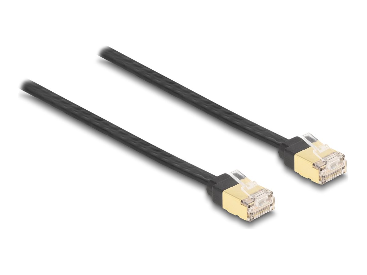 DeLOCK CAT 6a Afskærmet parsnoet (STP) 1.5m Netværkskabel Sort