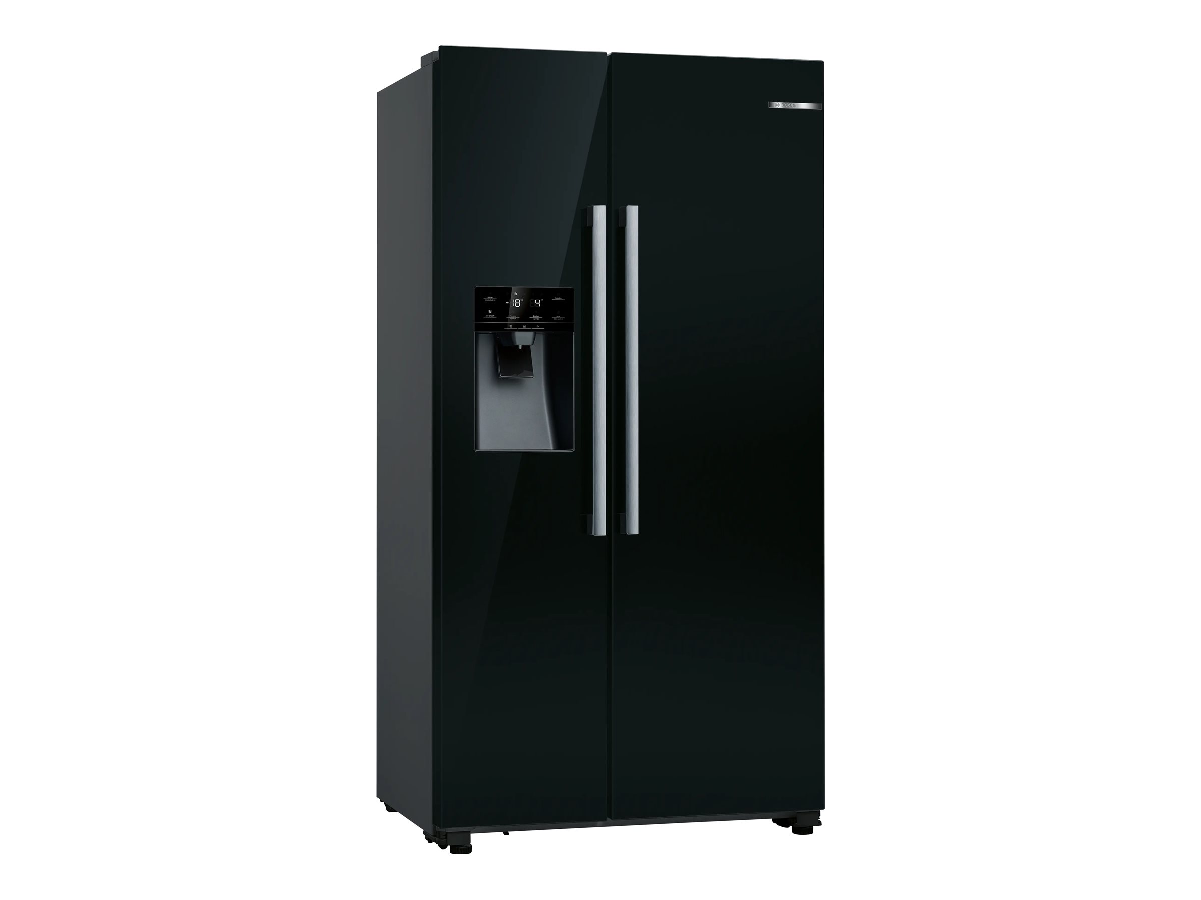 Bosch Serie | 6 KAD93ABEP - Køleskab/fryser - side ved side med vanddispenser, isdispenser - bredde: 90.8 cm - dybde: 70.7 cm - højde: 178.7 cm - 562 liter - Klasse E - sort