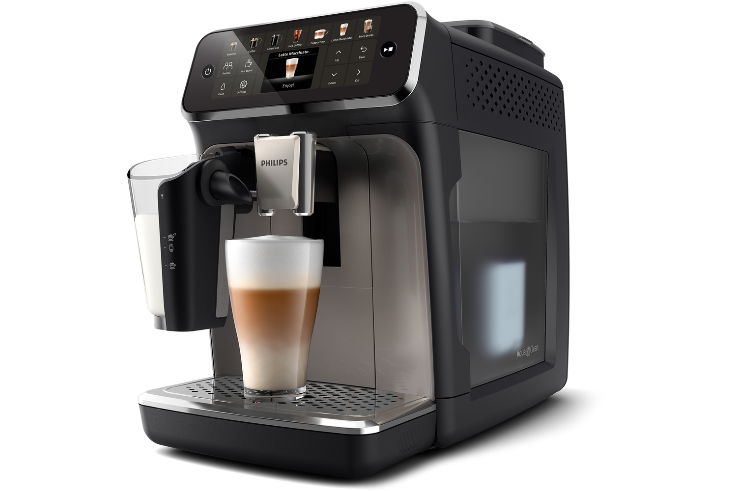 Philips Series 4400 EP4449 - automatic coffee machine with cappuccinatore - 15 bar - black/spray painted panthera