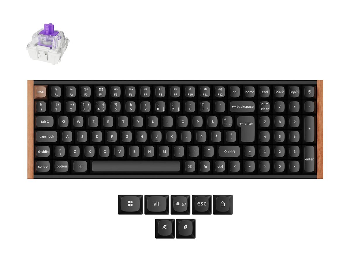 Keychron K4 HE Tastatur Magnetic-mechanical key switch RGB Kabel & trådløs Nordisk billede