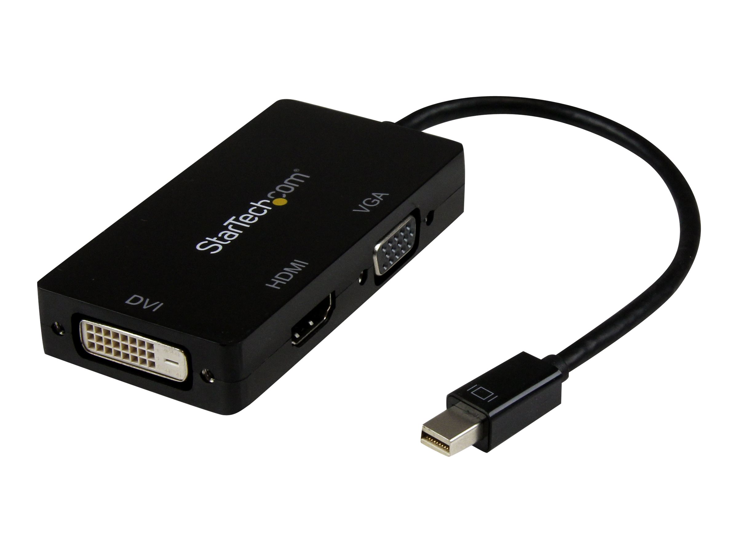 StarTech.com 3 in 1 Mini DisplayPort Adapter - 1080p - Mini DP / Thunderbolt to HDMI / VGA / DVI Splitter for Your Monitor (MDP2VGDVHD) Videoadapter