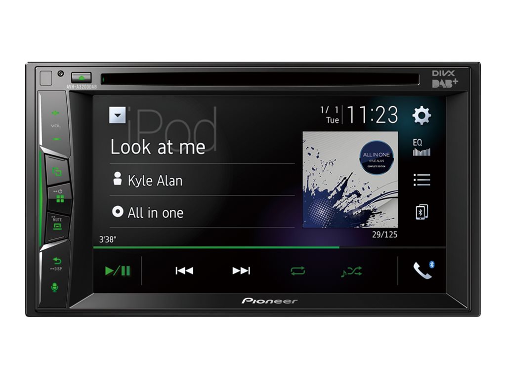 Pioneer AVH A3200DAB DVD-modtager 6.2" 50 watt x 4