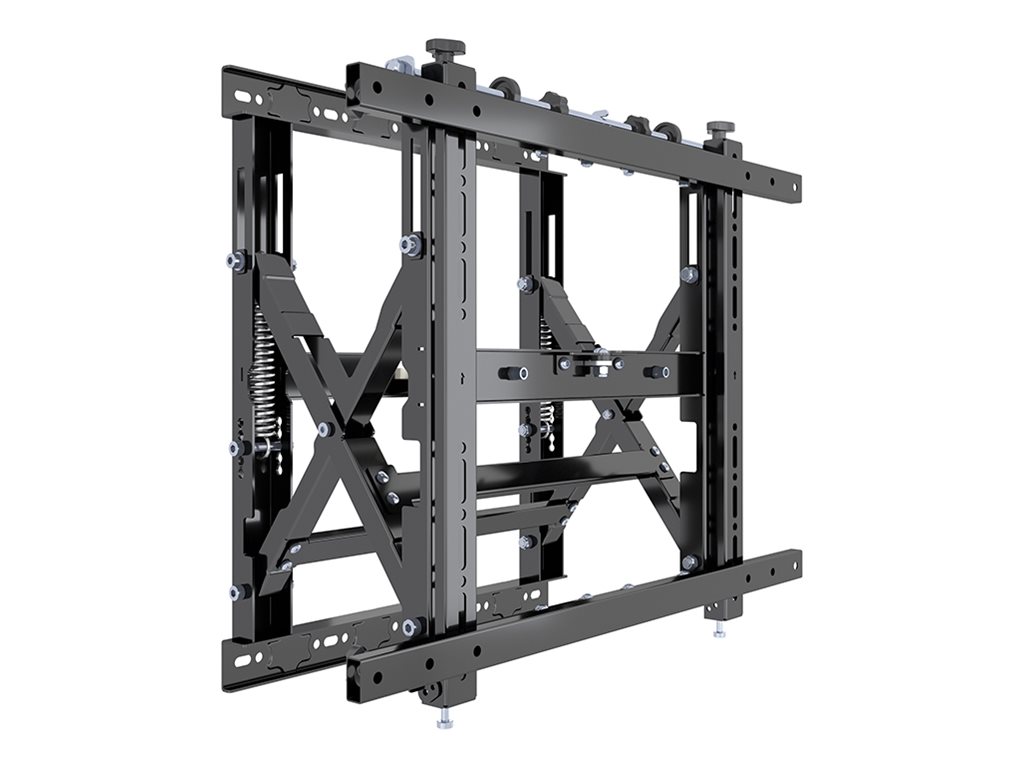 Multibrackets M Public Video Wall Mount Push HD - Monteringssæt (vægmontering, saksearm, 8 låseknapper) - for fladt panel - jern - sort - skærmstørrelse: 40-70 - vægmonterbar