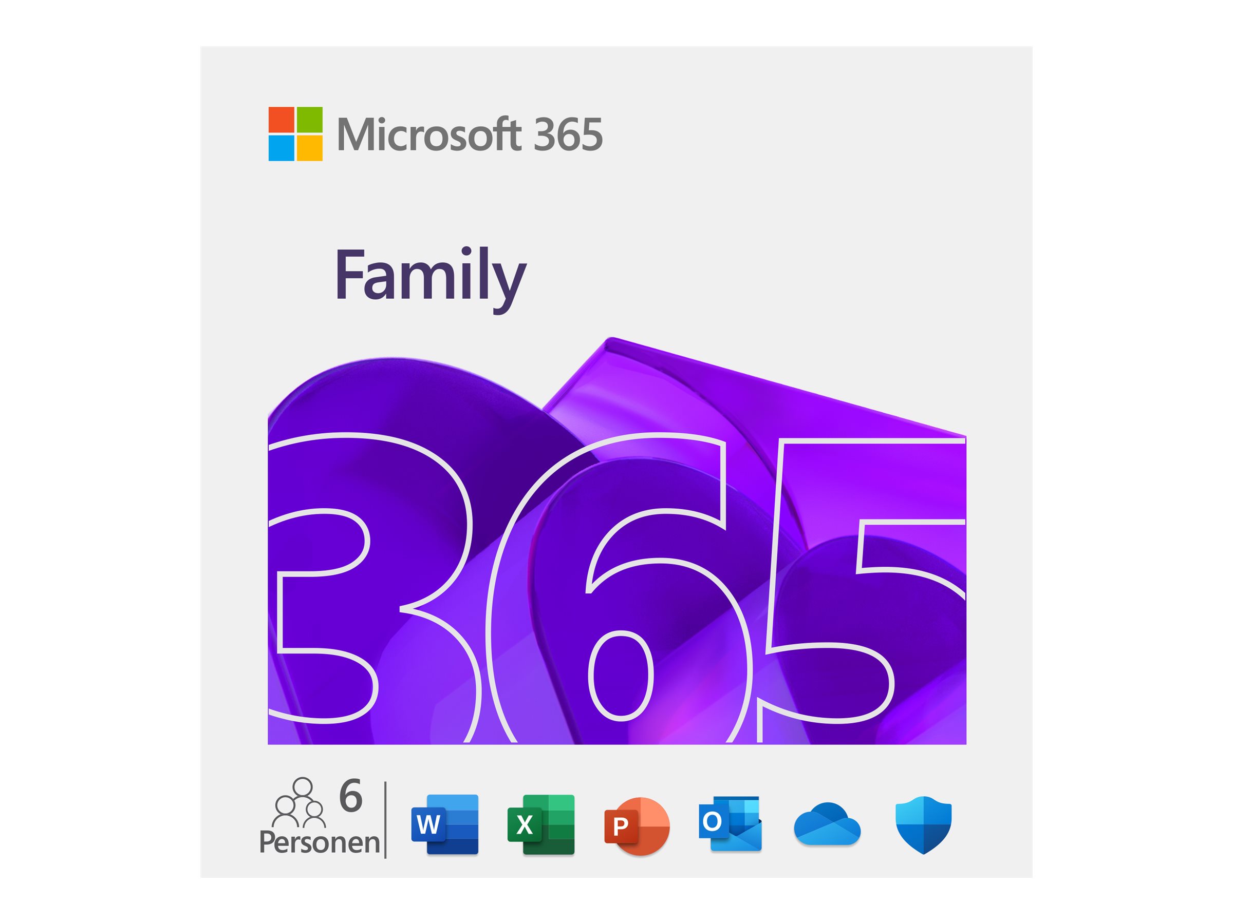 Kontorsoftware Microsoft 365 Family licens 1 år - op til 6 brugere - Windows/Mac