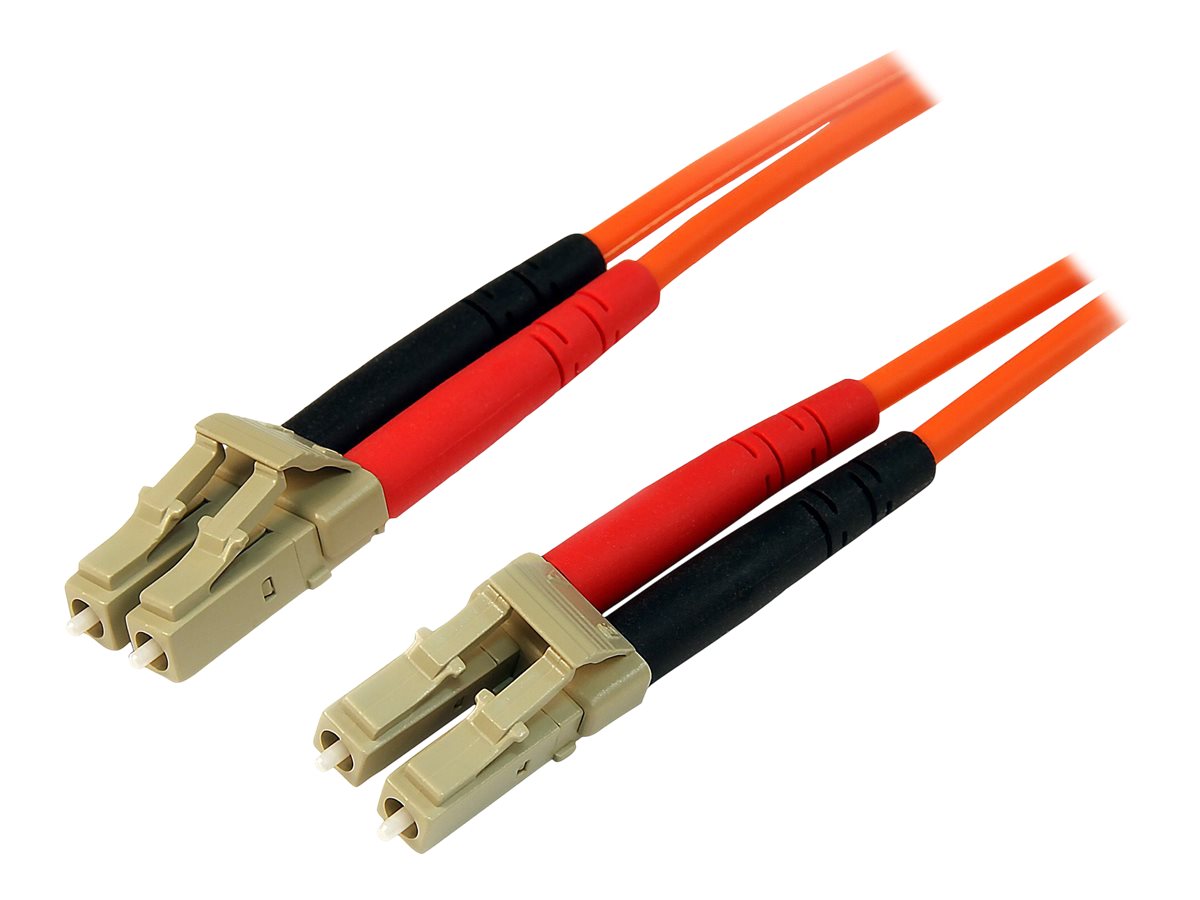 StarTech.com 2m fiberoptisk kabel - Multimode Duplex 50/125 - LSZH - LC/LC - OM2 - LC til LC Fiber Patch Cable (50FIBLCLC2) - Netværkskabel - LC multi-mode (han) til LC multi-mode (han) - 2 m - 2 m. - fiberoptisk - duplex - 50/125 my - til P/N: GLCLHSMDSTTA, GLCSXMMDST, GLCSXMMDSTT, JD118BST, MASFP1GBSXST, SFP100BFXST