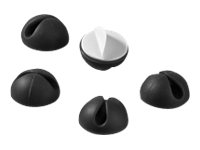 Goobay Kabelhantering 1 urtag (mini), svart 5-pack för att ordna och fästa, avtagbar